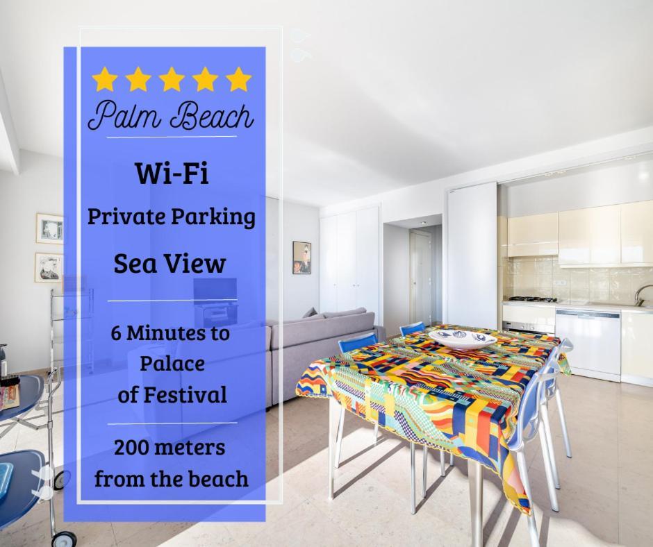 Apartamento Palm Beach- Free Wifi- Parking- Sea View Cannes Exterior foto